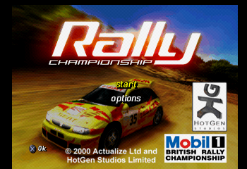 Mobil 1: Rally Championship Title Screen